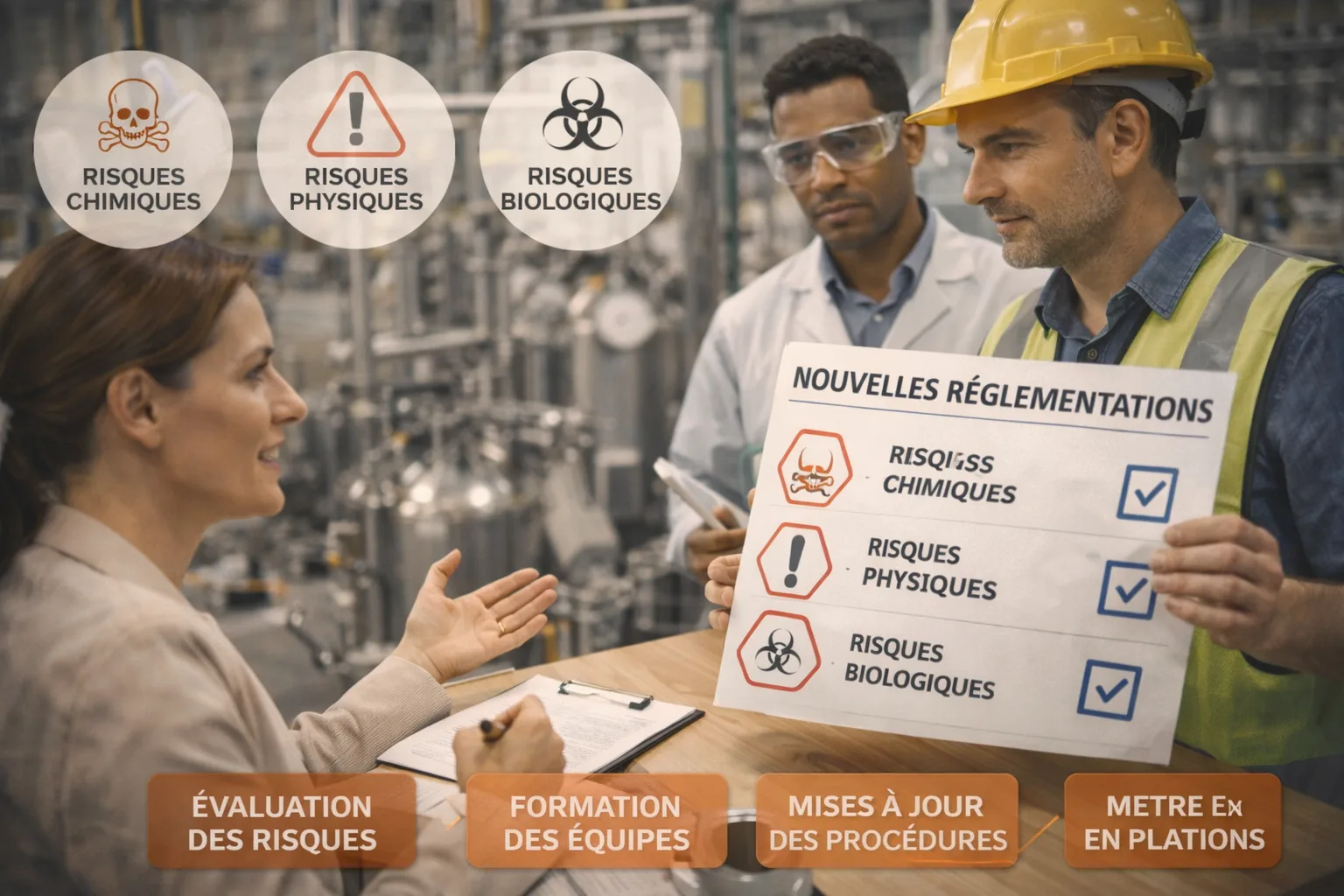 Évolutions réglementaires sur les risques chimiques, physiques et biologiques